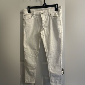 Womens Velvet Heart White Jeans Pants Size